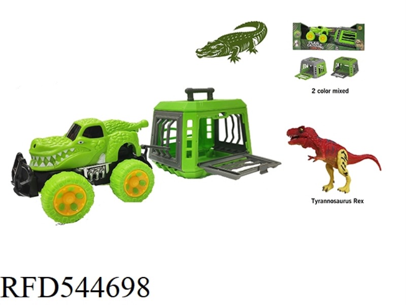 PROJECT DRAGON'S CROCODILE INERTIA CAR WITH THE ELEGANT TYRANNOSAURUS REX, CAN SLIDE