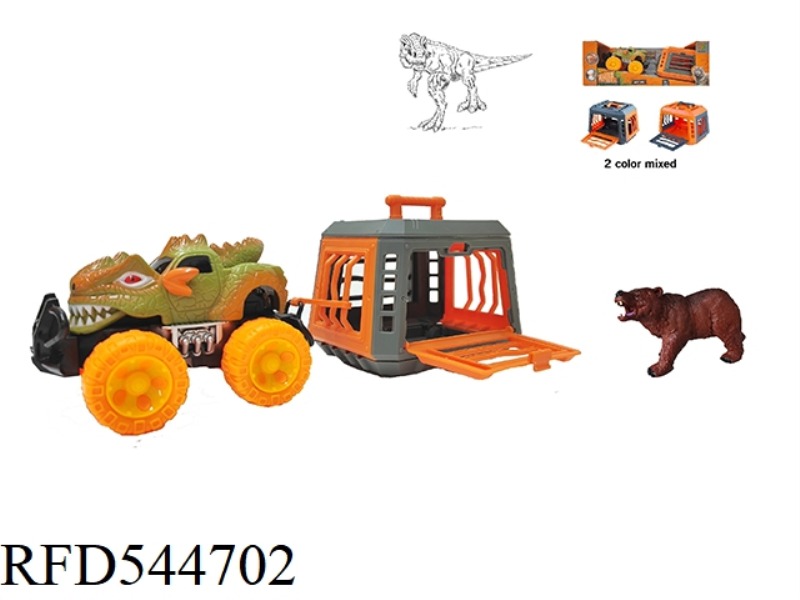 THE FOREST HUNTER'S MONSTER INERTIA CAR WITH A BEAR, CAN SLIDE