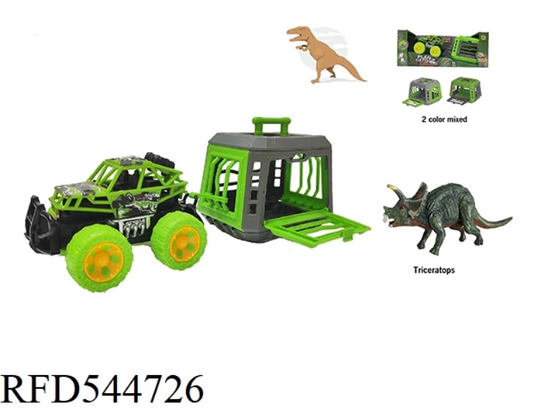 PROJECT DRAGON'S SMALL CLIMBING INERTIA CAR WITH TRICERATOPS FOR SLIDING
