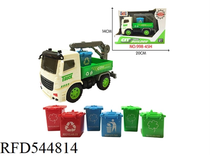 3D LIGHTING INERTIAL MUSIC SANITATION CAR TRASH CAN
