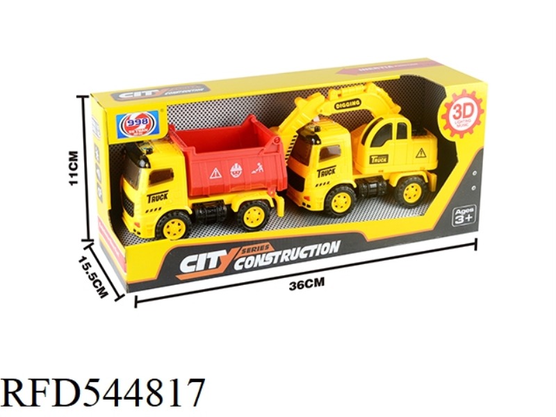 3D INERTIAL MUSIC DUMP TRUCK + EXCAVATOR