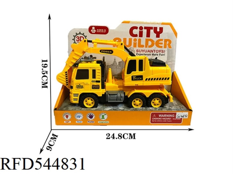 3D LIGHTING INERTIAL MUSIC ENGINEERING CAR - EXCAVATION CAR