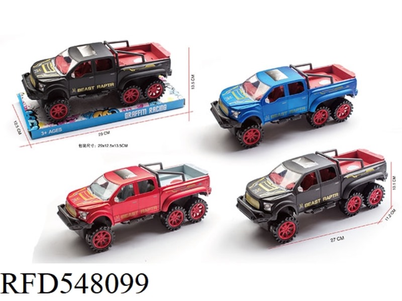 1:16 SIX WHEEL FORD PICKUP INERTIAL RACE CAR