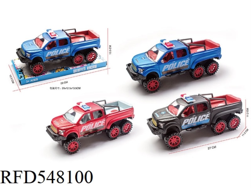 1:16 SIX WHEEL FORD PICKUP INERTIAL POLICE CAR
