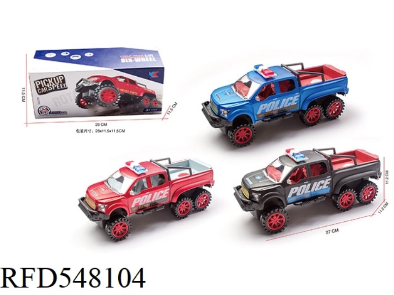 1:16 SIX WHEEL FORD PICKUP INERTIAL POLICE CAR
