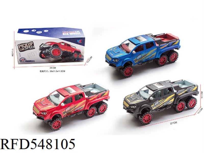 1:16 SIX-WHEELED MERCEDES PICKUP INERTIAL RACING CAR