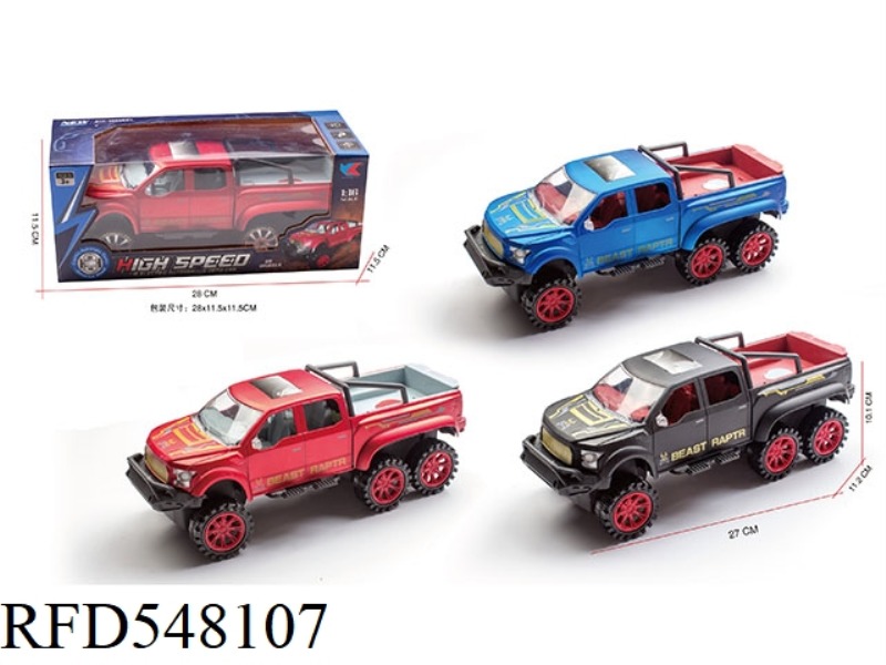 1:16 SIX WHEEL FORD PICKUP INERTIAL RACE CAR
