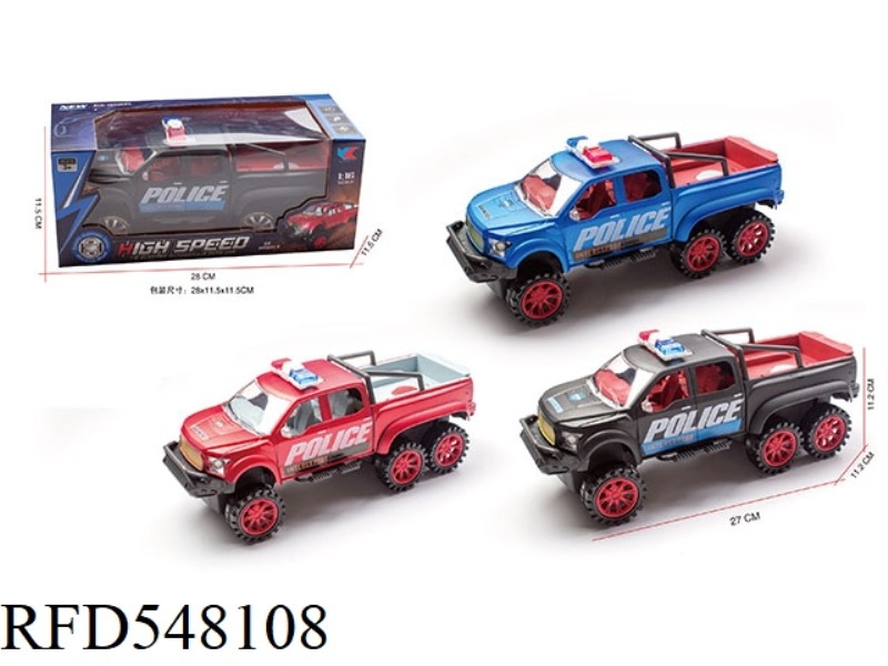1:16 SIX WHEEL FORD PICKUP INERTIAL POLICE CAR