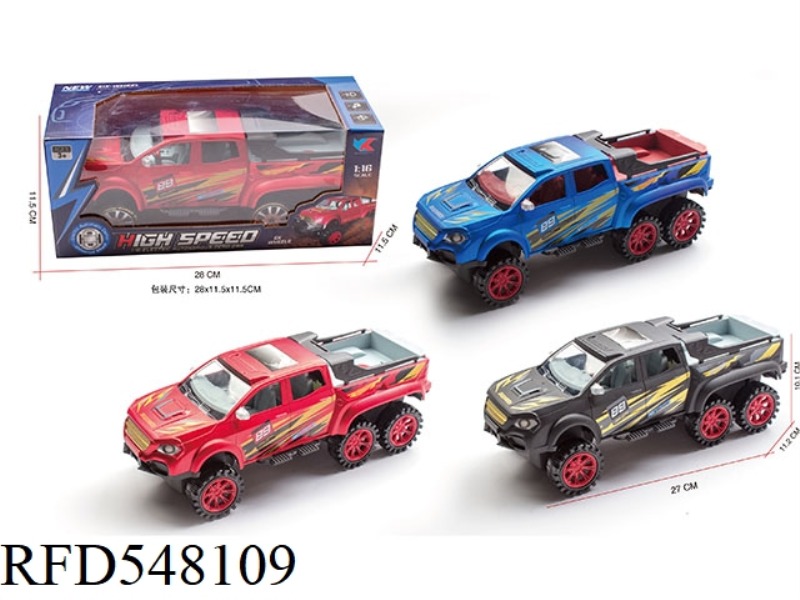 1:16 SIX-WHEELED MERCEDES PICKUP INERTIAL RACING CAR
