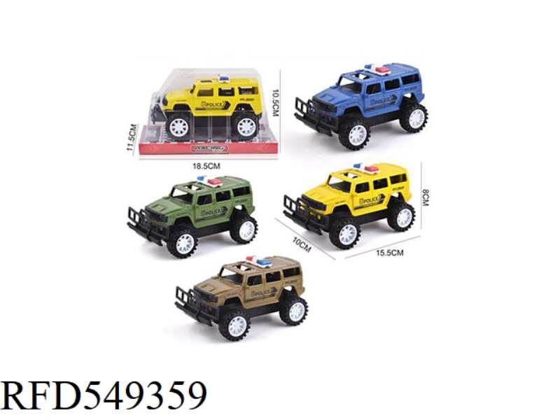INERTIAL OFF-ROAD POLICE CAR (4 COLORS, 3 ACCESSORIES)