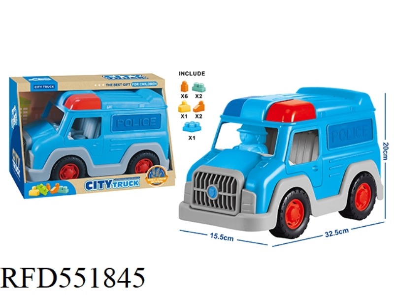 STRAW 12PCS LARGE POLICE CAR