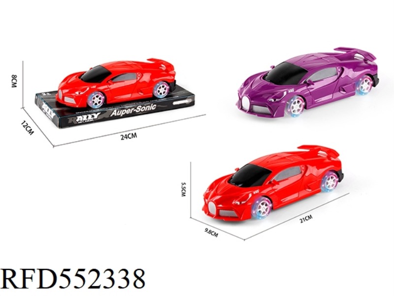 1:20 INERTIAL BUGATTI SIMULATION CAR+FOUR-WHEEL LANTERN