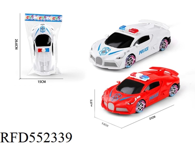 1:20 INERTIA BUGATTI POLICE CAR+FOUR-WHEELED LANTERNS