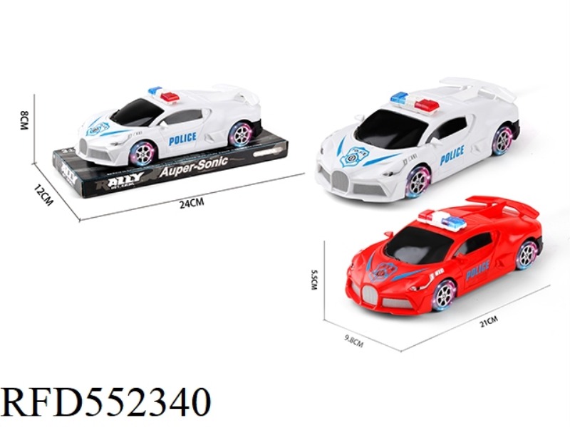 1:20 INERTIA BUGATTI POLICE CAR+FOUR-WHEELED LANTERNS