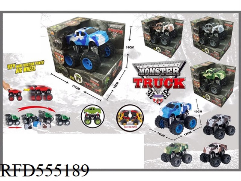 FOUR DRIVE DUAL INERTIA OFF-ROAD CAMOUFLAGE FORD MONSTER (SINGLE PACK)