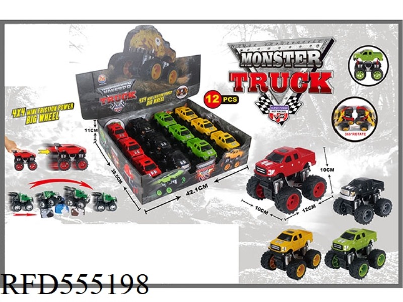 FOUR-DRIVE DUAL-INERTIA OFF-ROAD FORD MONSTER (12 PACKS)