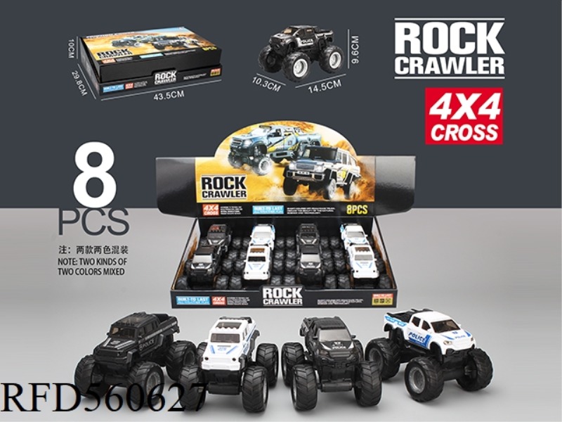 INERTIA PICKUP POLICE CAR 8PCS