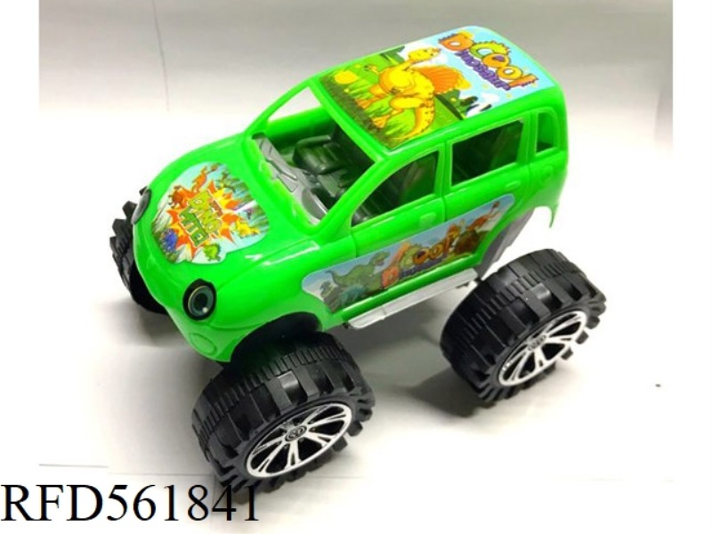 SIMULATION LARGE WHEEL OFF-ROAD INERTIA DINOSAUR STANDARD 7 PATTERNS CARTOON CAR CAN BE 360 ROTATION
