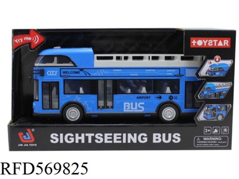 1:14 CITY SIGHTSEEING BUS (FUNCTION: INERTIA, SOUND, LIGHT, DOOR OPENING)