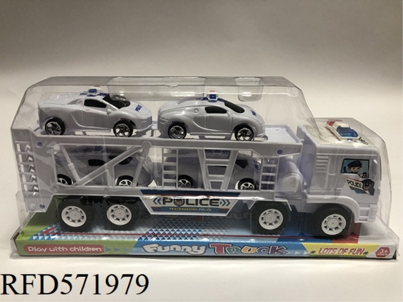 POLICE TOW WITH POLICE CAR