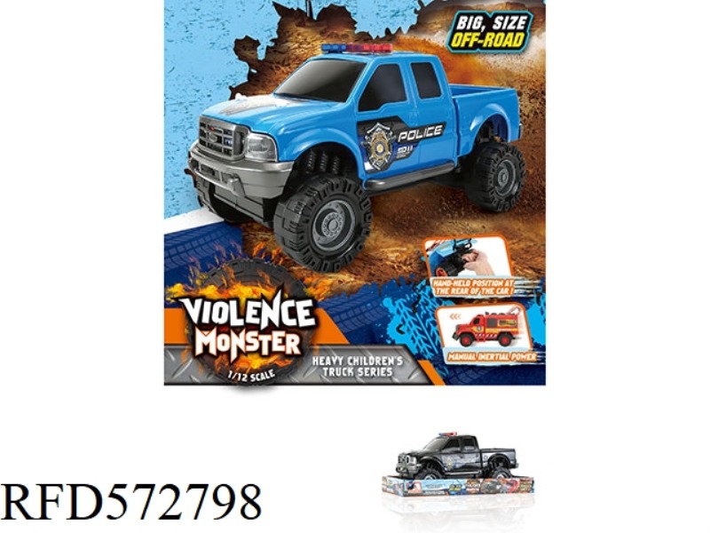 1:12 HOT WHEELS POLICE CAR INERTIA CAR
