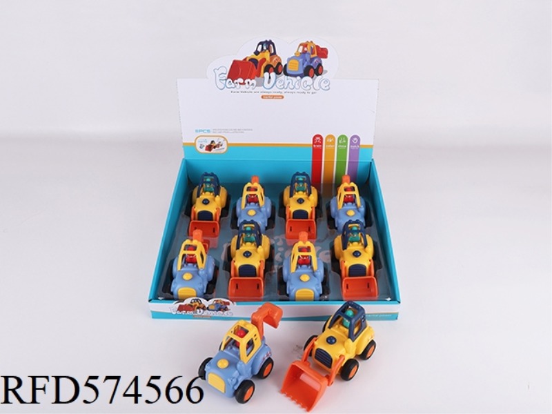 CARTOON INERTIA FARMER'S TRUCK (BULLDOZER, BUCKET TRUCK)