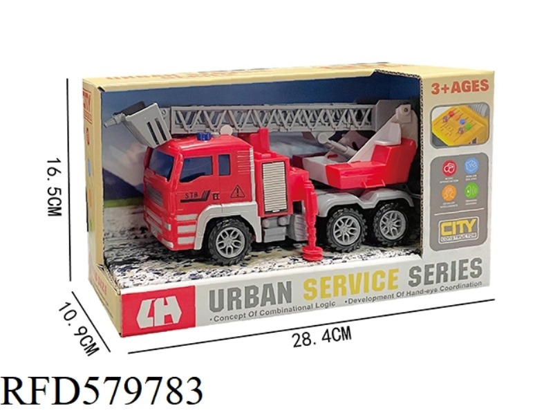 RED TRUCK WITH LIGHTS AND MUSIC
