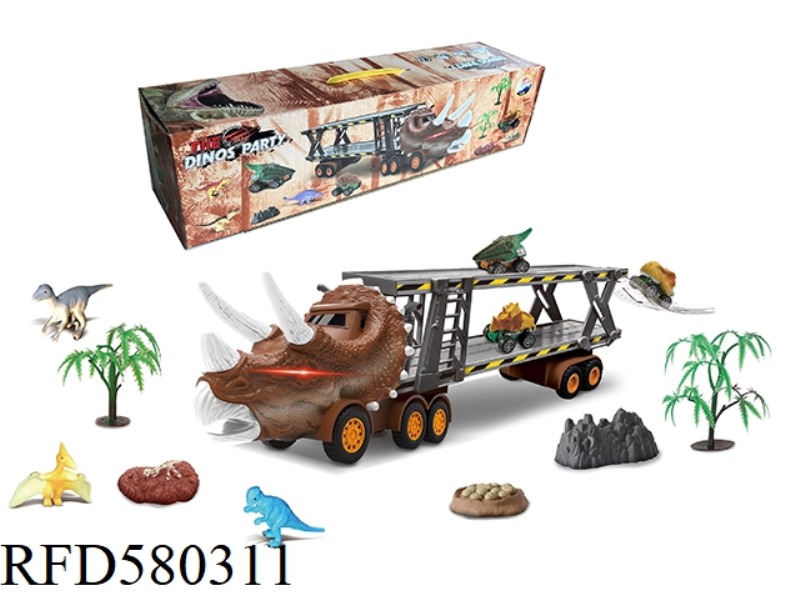 LIGHTS AND MUSIC DINOSAUR CAR