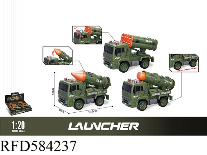 1: 20 INERTIA SIX PACK DISPLAY BOX MILITARY VEHICLE SERIES (LIGHT, SOUND)