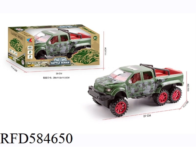 1: 16 SIX-WHEEL FORD PICKUP TRUCK INERTIAL MILITARY SIMULATION VEHICLE