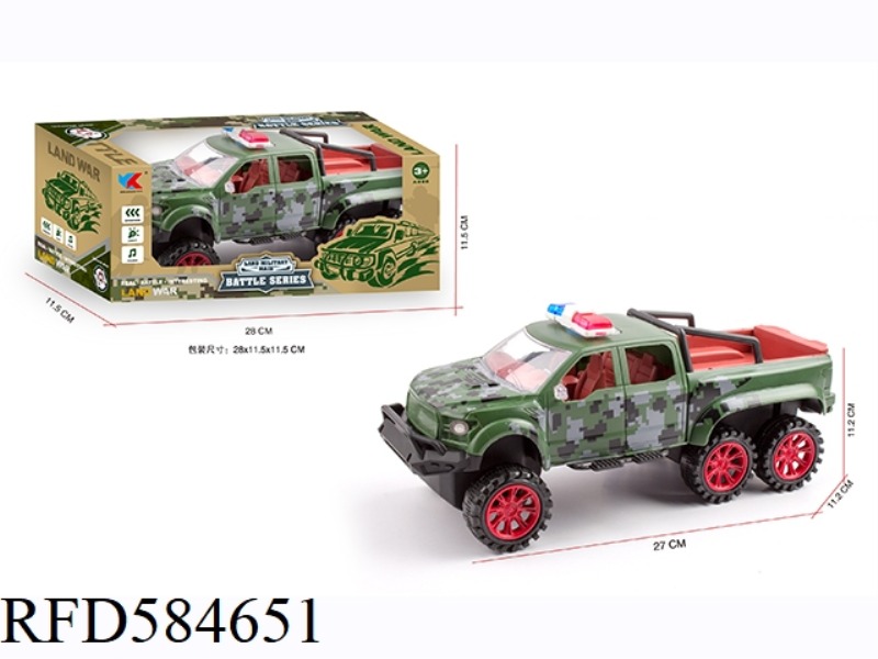 1: 16 SIX-WHEEL FORD PICKUP INERTIAL MILITARY POLICE CAR
