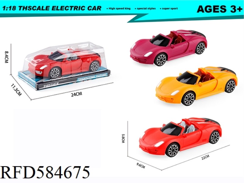 1: 18 PORSCHE INERTIA CONVERTIBLE SIMULATION CAR