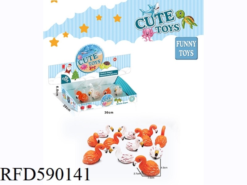 INERTIA ACTION CARTOON FLAMINGO CAR (20PCS)