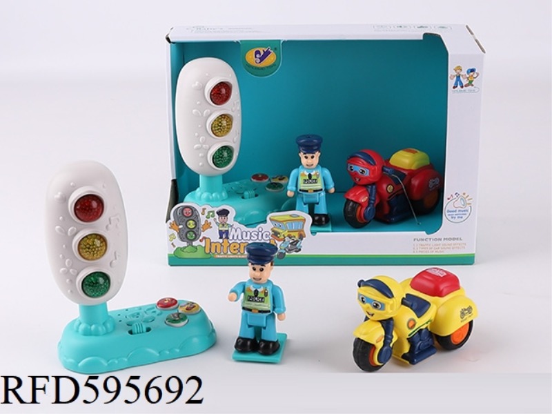 MUSIC TRAFFIC LIGHTS + INERTIAL RACING MOTORCYCLE