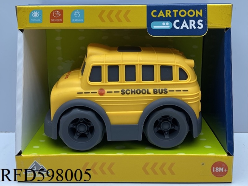 (LIGHT AND SOUND) CARTOON SCHOOL BUS-INERTIA