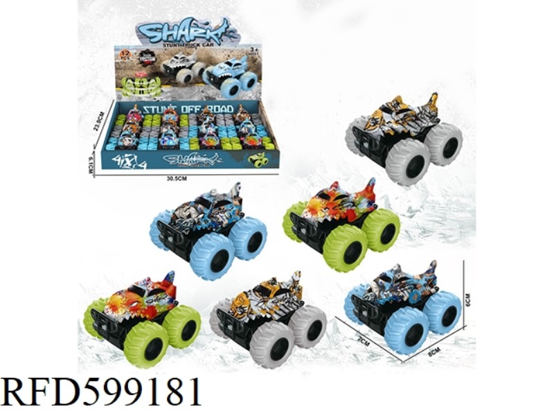 SHARK STUNT OFF-ROAD GRAFFITI CAR 12PCS