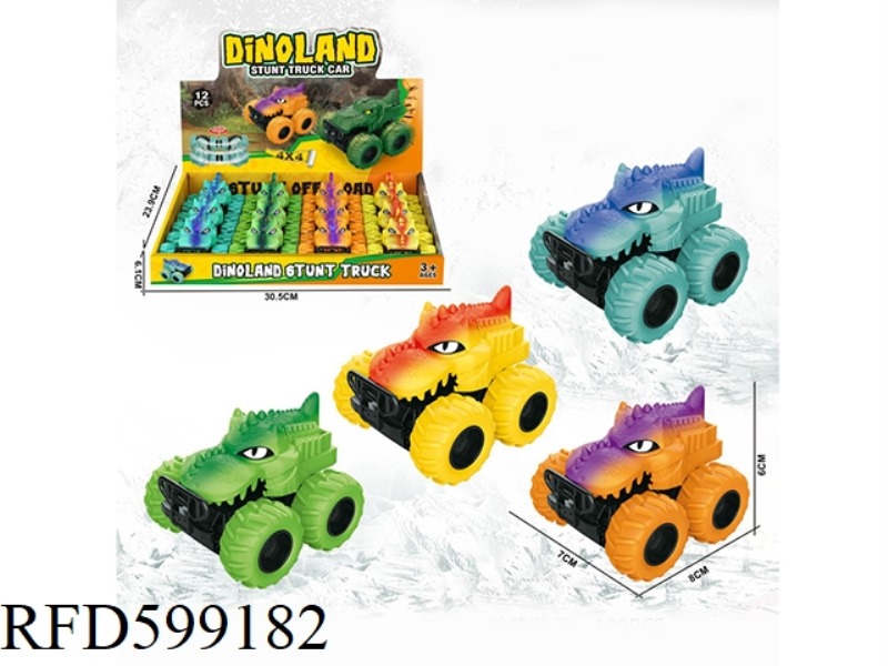 DINOSAUR STUNT OFF-ROAD VEHICLE 12PCS