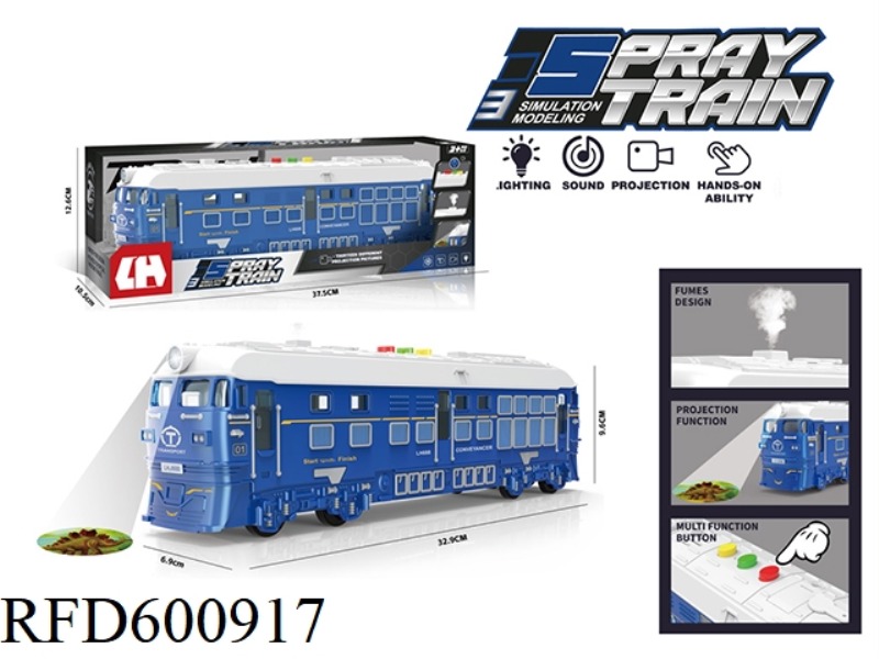 SOUND, LIGHT AND MUSIC SPRAY TAPE PROJECTION INERTIAL TRAIN