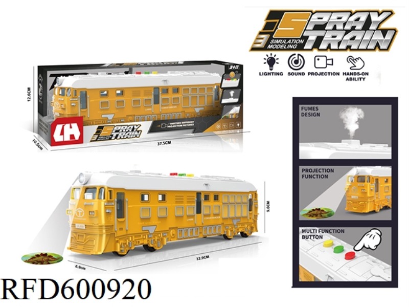 SOUND, LIGHT AND MUSIC SPRAY TAPE PROJECTION INERTIAL TRAIN