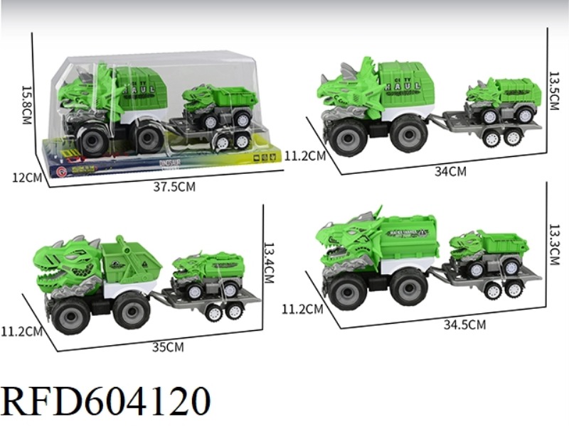 LARGE INERTIAL DINOSAUR SANITATION CAR 1 INERTIAL DINOSAUR CAR