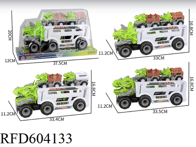 THE LARGE INERTIA DINOSAUR FARMER CARRIES 3 INERTIA DINOSAUR CARS