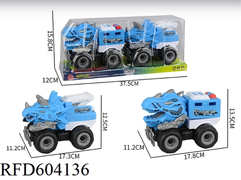 LARGE SIZE 2 WITH INERTIAL DINOSAUR POLICE CARS