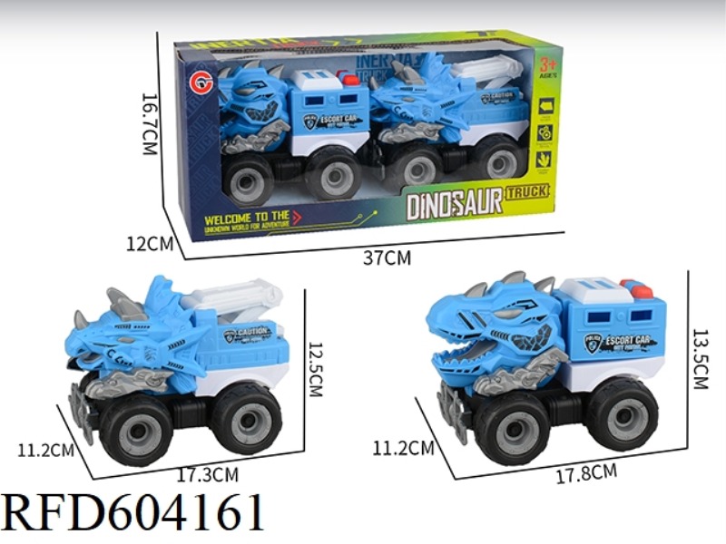 LARGE SIZE 2 WITH INERTIAL DINOSAUR POLICE CARS