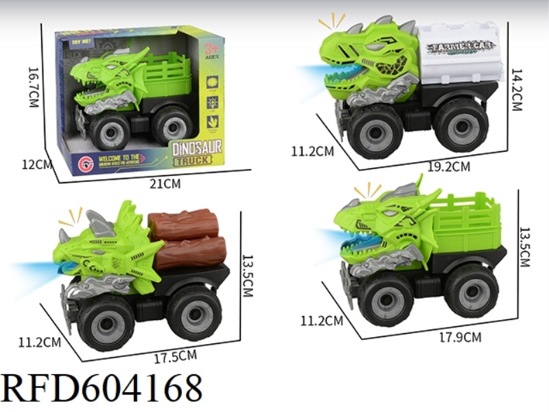 BIG LIGHT SOUND INERTIAL DINOSAUR FARMER TRUCK