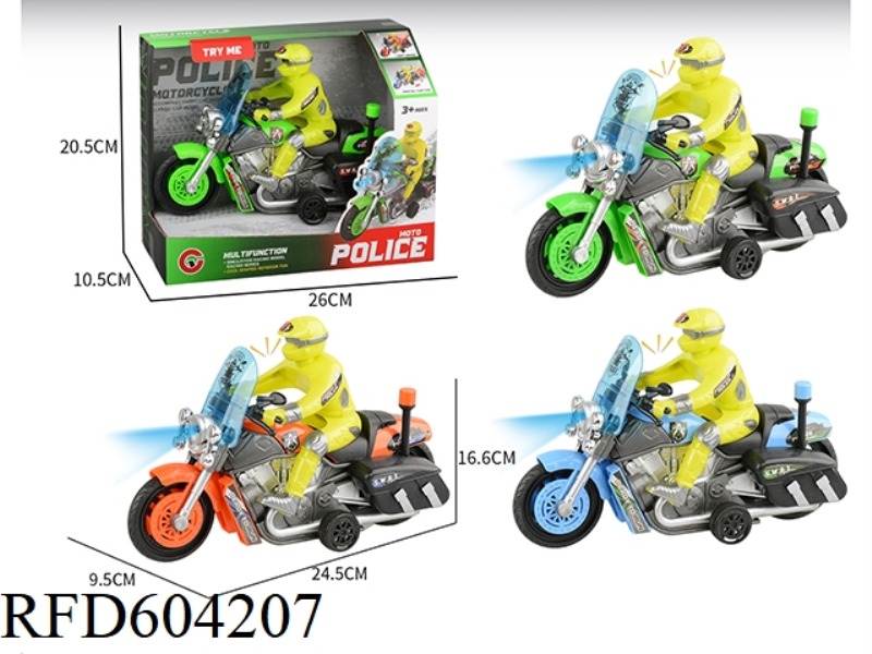 LARGE LIGHTS SOUND INERTIAL MOTORCYCLE POLICE CAR