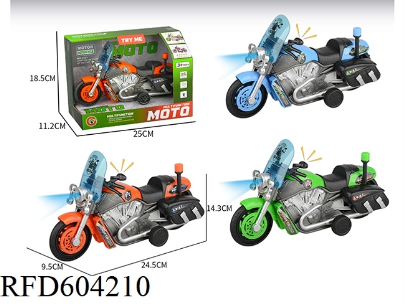 LARGE LIGHTS SOUND INERTIAL MOTORCYCLE POLICE CAR
