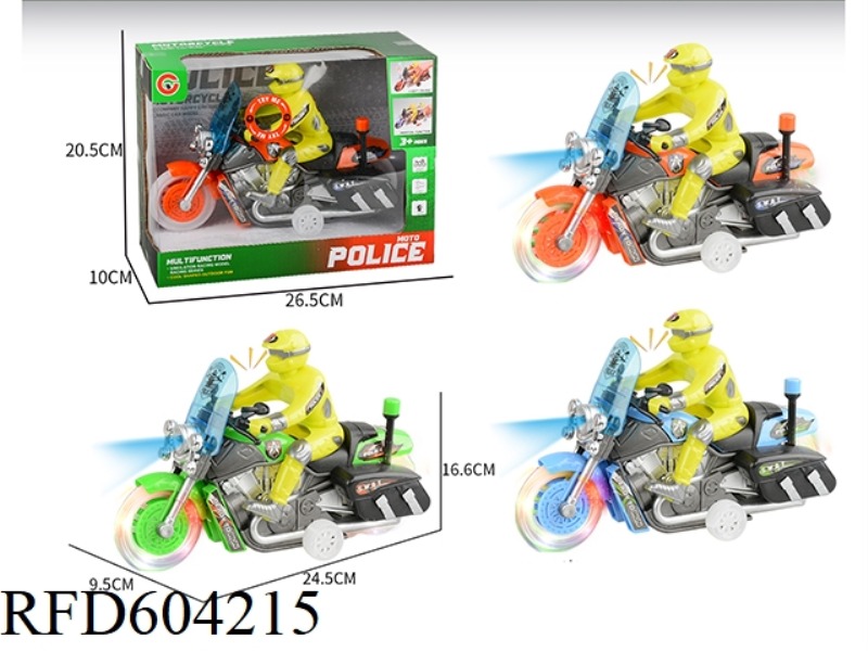 LARGE LIGHTS SOUND INERTIAL MOTORCYCLE POLICE CAR