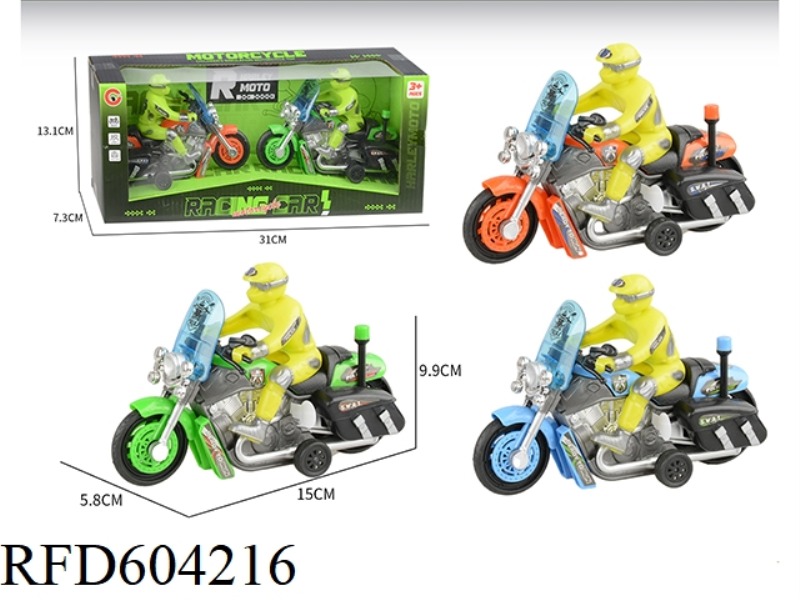 SMALL 2 ONLY LOADED BOOMERANG MOTORCYCLE POLICE CAR