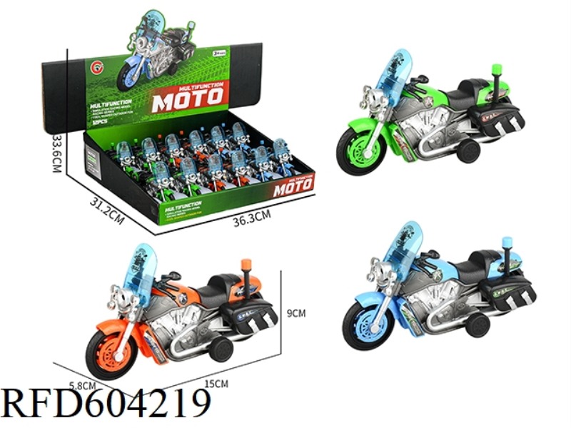 SMALL BUILAI MOTORCYCLE POLICE CAR 12PCS