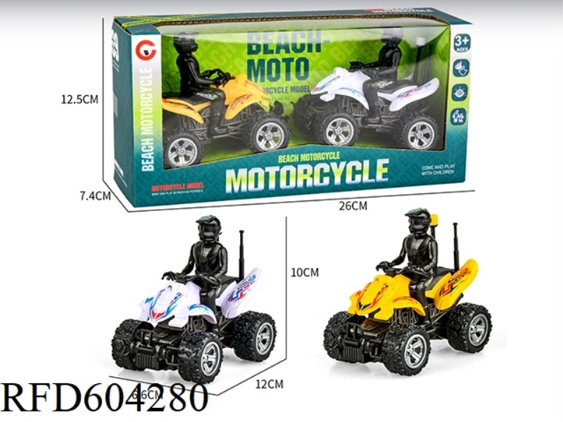 SMALL INERTIA 2 ONLY LOADED POLICE CAR BEACH MOTORCYCLE